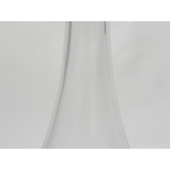 Oblique Cut Rounded Narrow Neck Vintage Clear Glass Oblique Cut Carafe | Pitcher - Picture 6 of 10